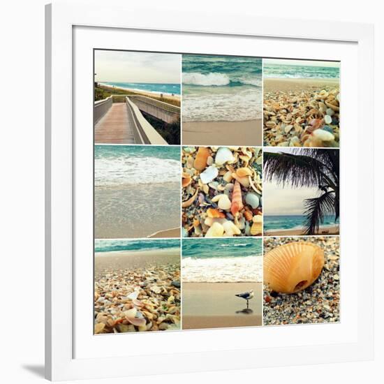 Shell Beach (9 Patch)-Lisa Hill Saghini-Framed Photographic Print