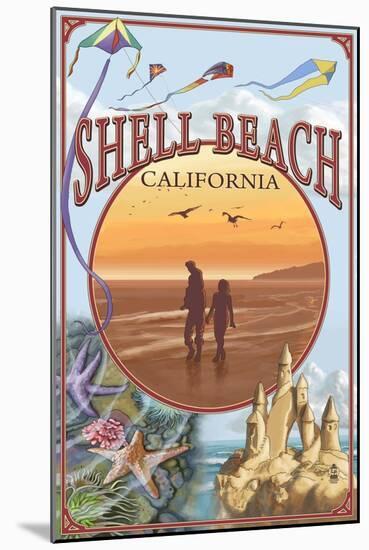 Shell Beach, California Views-Lantern Press-Mounted Art Print