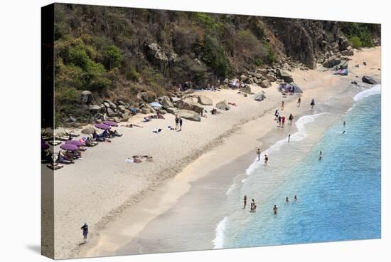 Shell Beach in Gustavia-Richard Cummins-Stretched Canvas