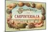 Shell Border Souvenir from Carpinteria-null-Mounted Art Print