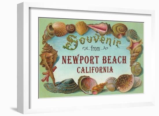 Shell Border Souvenir from Newport Beach, California-null-Framed Art Print