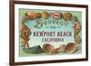 Shell Border Souvenir from Newport Beach, California-null-Framed Premium Giclee Print