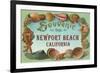 Shell Border Souvenir from Newport Beach, California-null-Framed Premium Giclee Print