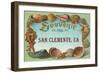 Shell Border Souvenir from San Clemente-null-Framed Art Print