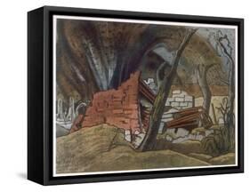 Shell Bursting, British Artists at the Front, Continuation of the Western Front, Nash, 1918-Paul Nash-Framed Stretched Canvas