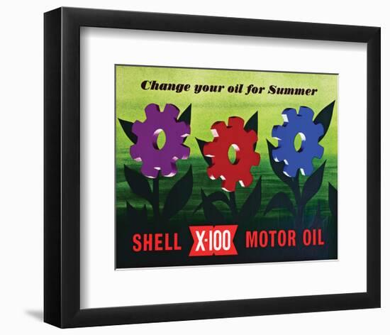 Shell Change Oil for Summer-null-Framed Art Print