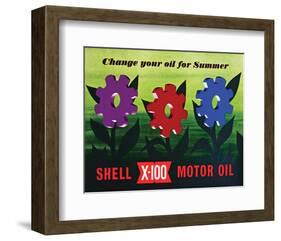 Shell Change Oil for Summer-null-Framed Art Print