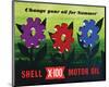 Shell Change Oil for Summer-null-Mounted Art Print
