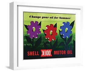 Shell Change Oil for Summer-null-Framed Art Print