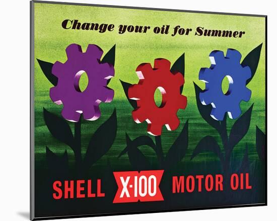 Shell Change Oil for Summer-null-Mounted Art Print