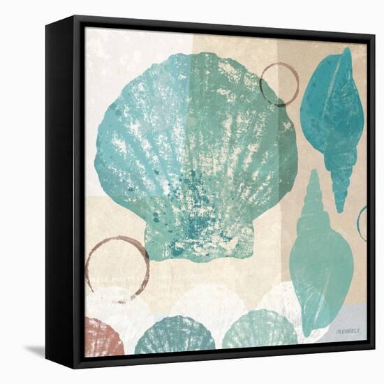 Shell Collage I-Dan Meneely-Framed Stretched Canvas