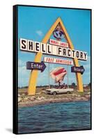 Shell Factory Sign, Retro-null-Framed Stretched Canvas