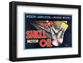 Shell Modern Lubrication-null-Framed Art Print