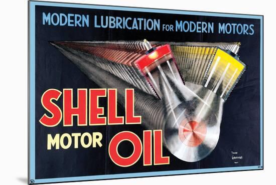 Shell Modern Lubrication-null-Mounted Art Print