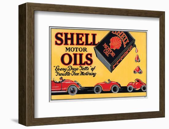 Shell Motor Oils-Every Drop-null-Framed Art Print