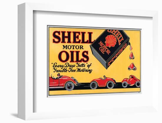 Shell Motor Oils-Every Drop-null-Framed Art Print