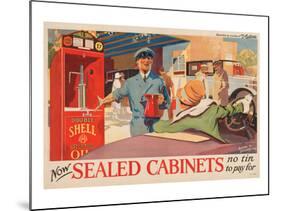 Shell Now Sealed Cabinets-null-Mounted Premium Giclee Print