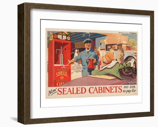 Shell Now Sealed Cabinets-null-Framed Art Print