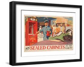 Shell Now Sealed Cabinets-null-Framed Art Print