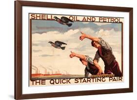 Shell Oil and Petrol Pigeons-null-Framed Art Print