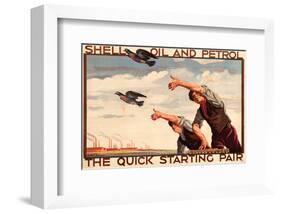 Shell Oil and Petrol Pigeons-null-Framed Art Print