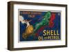 Shell Oil and Petrol-null-Framed Premium Giclee Print