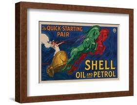 Shell Oil and Petrol-null-Framed Art Print