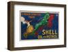 Shell Oil and Petrol-null-Framed Art Print