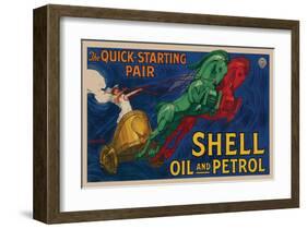 Shell Oil and Petrol-null-Framed Art Print