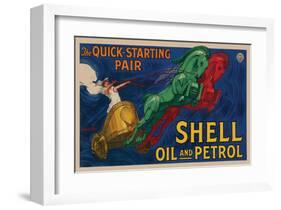 Shell Oil and Petrol-null-Framed Art Print