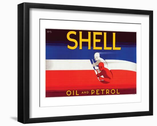 Shell Oil and Petrol-null-Framed Art Print