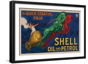 Shell Oil and Petrol-null-Framed Art Print