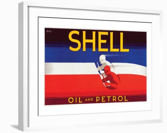 Shell Oil and Petrol-null-Framed Art Print