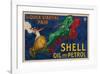 Shell Oil and Petrol-null-Framed Art Print