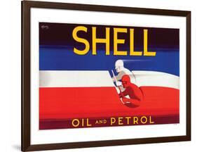 Shell Oil and Petrol-null-Framed Art Print