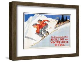 Shell Oil and Winter Petrol-null-Framed Art Print