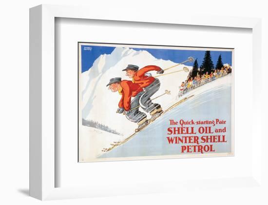 Shell Oil and Winter Petrol-null-Framed Art Print