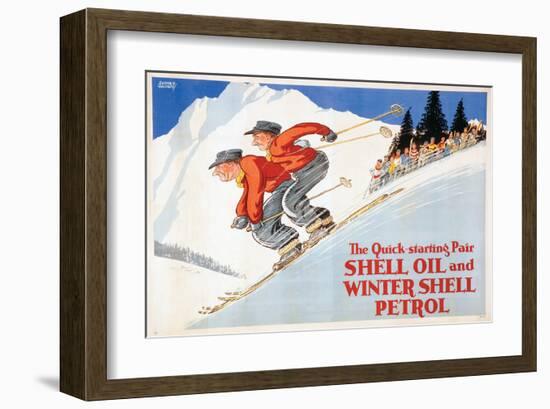 Shell Oil and Winter Petrol-null-Framed Art Print