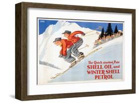 Shell Oil and Winter Petrol-null-Framed Art Print