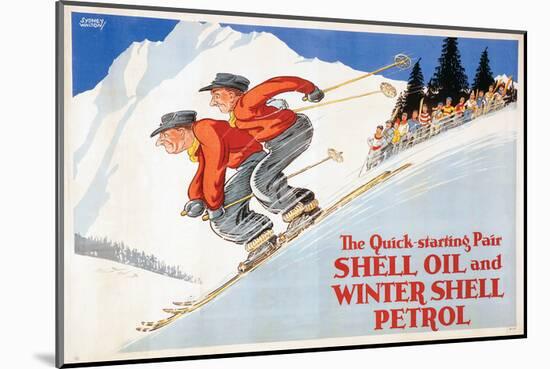 Shell Oil and Winter Petrol-null-Mounted Art Print