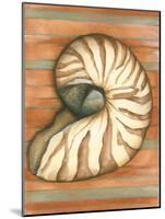 Shell on Stripes IV-Laura Nathan-Mounted Art Print