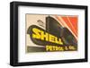 Shell Petrol & Oil-null-Framed Art Print