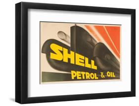 Shell Petrol & Oil-null-Framed Art Print