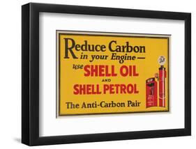 Shell Reduce Carbon-null-Framed Art Print