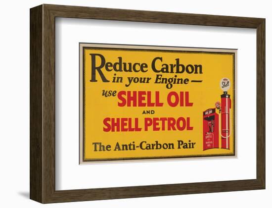 Shell Reduce Carbon-null-Framed Art Print