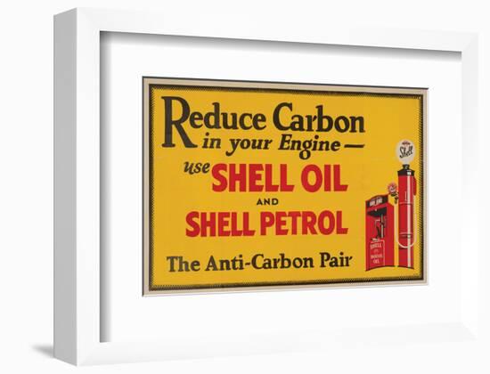 Shell Reduce Carbon-null-Framed Art Print