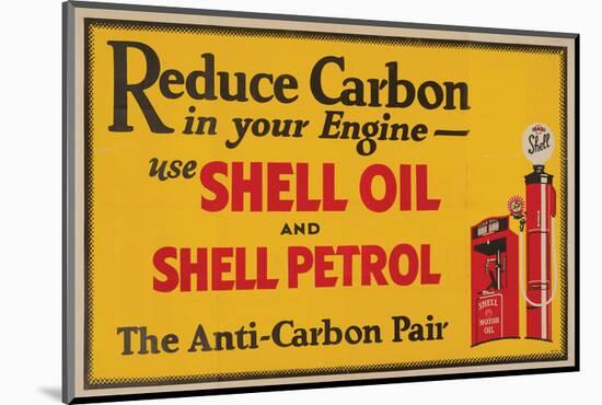 Shell Reduce Carbon-null-Mounted Art Print