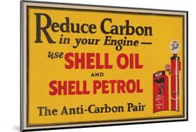 Shell Reduce Carbon-null-Mounted Art Print