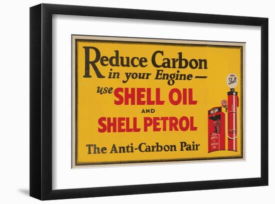 Shell Reduce Carbon-null-Framed Art Print