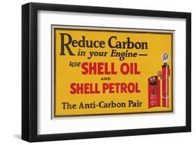 Shell Reduce Carbon-null-Framed Art Print